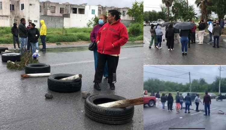 Protestan por falta de agua en colonias de Reynosa. 1 Protestan colonos por falta de agua en R