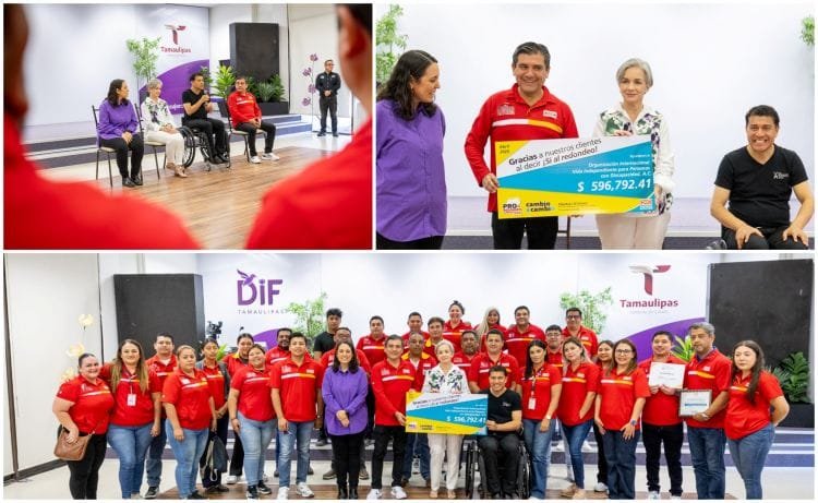 Atestigua María de Villarreal entrega de donativo de la campaña de redondeo de Oxxo en Tamaulipas 1 Atestigua Maria de Villarreal