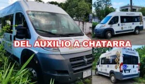 Del auxilio a la chatarra; ambulancia abandonada en la vía pública. 39 ambulancia abandonada en la via publica