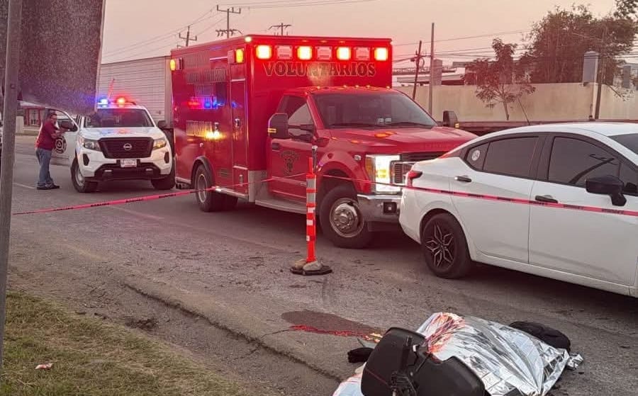 Accidente de motociclista en Santa Amalia