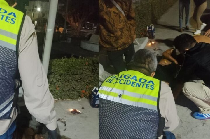 Indigente es incendiado tras rina en zona comercial