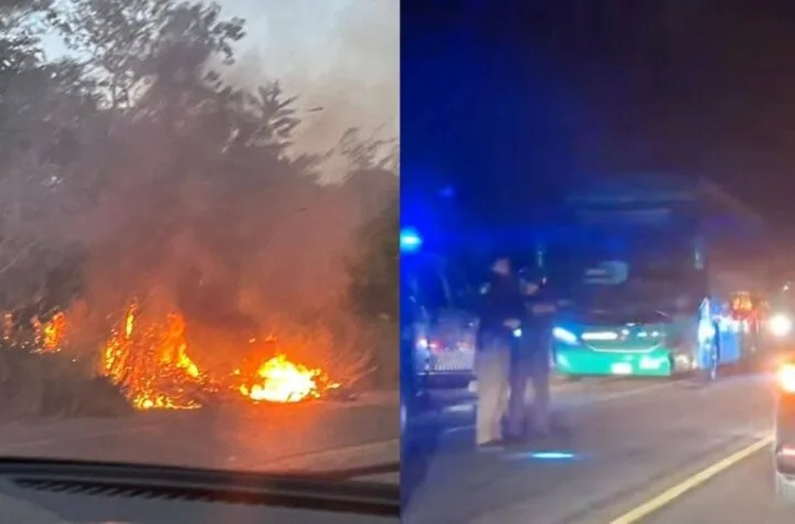 Tragico final de motociclista tras choque con incendio