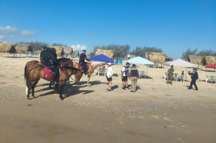 6 Despliega Guardia Estatal operativo en playa La Pesca duran