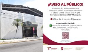 Anuncia Defensoría Pública cambio de domicilio en Ciudad Victoria 3 Anuncia Defensoria Publica cambio