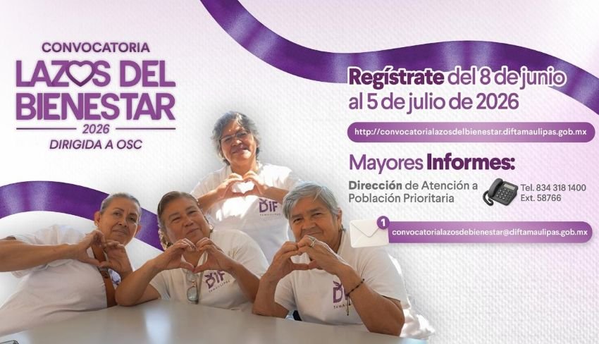 Convoca DIF Tamaulipas a organizaciones a presentar iniciativas para el programa Lazos del Bienestar 1 Convoca DIF Tamaulipas a organi
