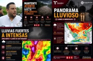 Exhorta Protección Civil a extremar precauciones ante pronóstico de lluvias intensas en Tamaulipas 2 Exhorta Proteccion Civil
